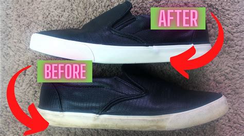 cleaning rubber shoes|cleaning white rubber on sneakers.